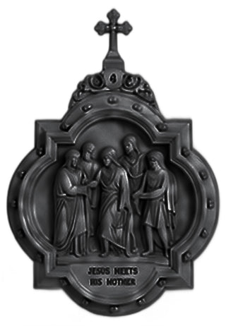Chapel Wall Plaque Station #4 Statue - 19-inch