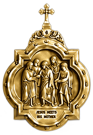 Chapel Wall Plaque Station #4 Statue - 19-inch