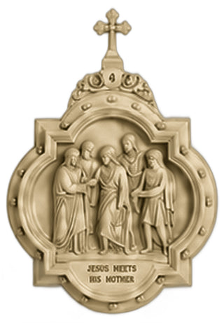Chapel Wall Plaque Station #4 Statue - 19-inch