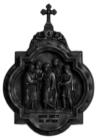 Chapel Wall Plaque Station #4 Statue - 19-inch