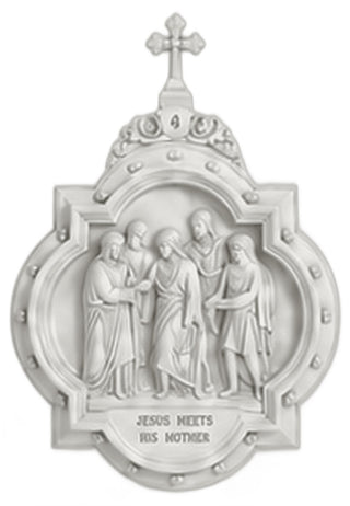 Chapel Wall Plaque Station #4 Statue - 19-inch