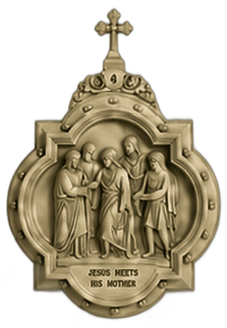 Chapel Wall Plaque Station #4 Statue - 19-inch