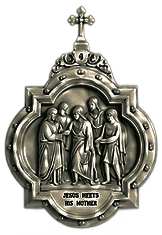 Chapel Wall Plaque Station #4 Statue - 19-inch