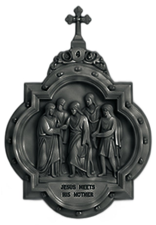 Chapel Wall Plaque Station #4 Statue - 19-inch