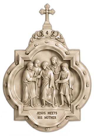 Chapel Wall Plaque Station #4 Statue - 19-inch