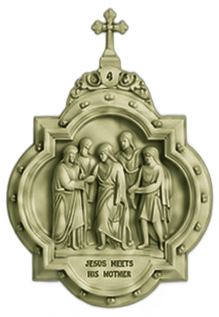Chapel Wall Plaque Station #4 Statue - 19-inch