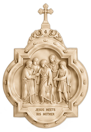 Chapel Wall Plaque Station #4 Statue - 19-inch