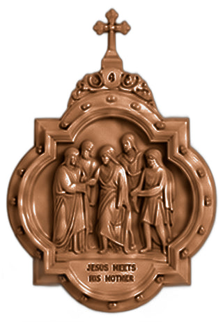Chapel Wall Plaque Station #4 Statue - 19-inch