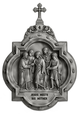 Chapel Wall Plaque Station #4 Statue - 19-inch
