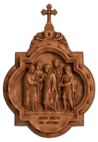 Chapel Wall Plaque Station #4 Statue - 19-inch