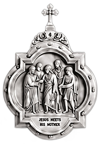 Chapel Wall Plaque Station #4 Statue - 19-inch