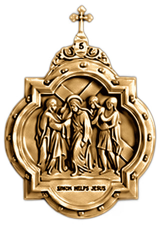 Chapel Wall Plaque Station #5 Statue - 19-inch