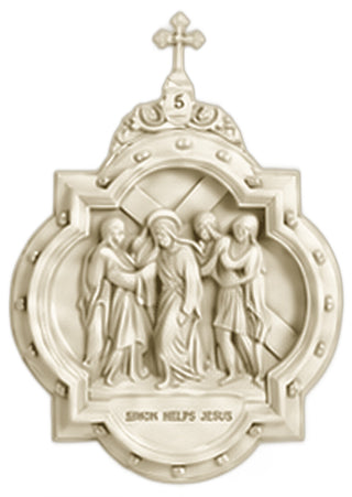 Chapel Wall Plaque Station #5 Statue - 19-inch