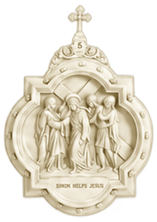 Chapel Wall Plaque Station #5 Statue - 19-inch