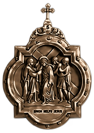 Chapel Wall Plaque Station #5 Statue - 19-inch