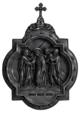 Chapel Wall Plaque Station #5 Statue - 19-inch