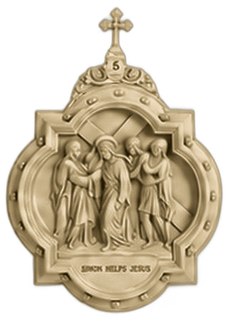 Chapel Wall Plaque Station #5 Statue - 19-inch