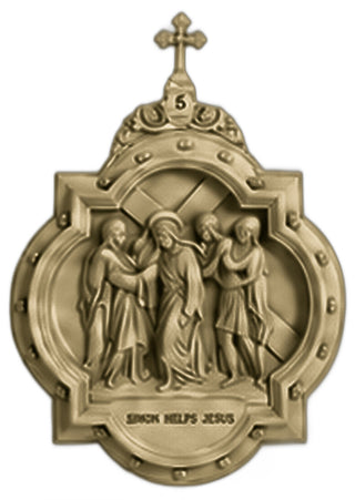 Chapel Wall Plaque Station #5 Statue - 19-inch