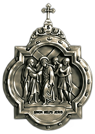 Chapel Wall Plaque Station #5 Statue - 19-inch