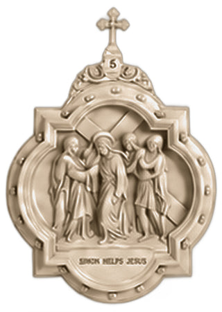Chapel Wall Plaque Station #5 Statue - 19-inch