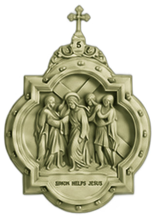 Chapel Wall Plaque Station #5 Statue - 19-inch