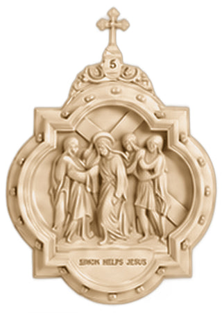 Chapel Wall Plaque Station #5 Statue - 19-inch