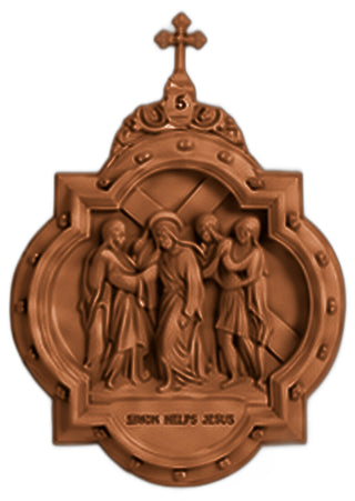 Chapel Wall Plaque Station #5 Statue - 19-inch