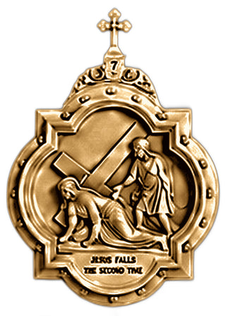 Chapel Wall Plaque Station #7 Statue - 19-inch