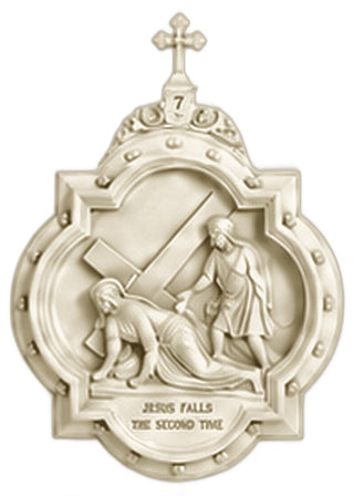Chapel Wall Plaque Station #7 Statue - 19-inch
