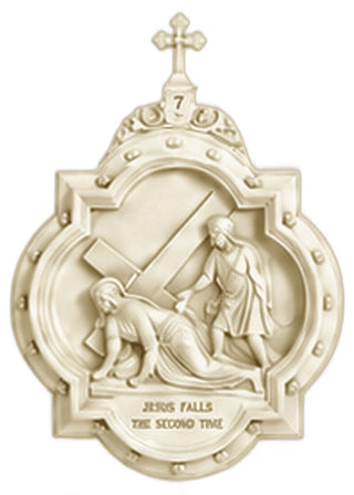 Chapel Wall Plaque Station #7 Statue - 19-inch