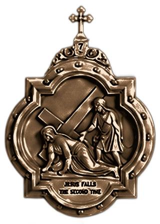Chapel Wall Plaque Station #7 Statue - 19-inch