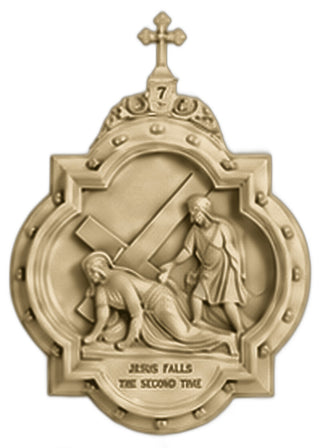 Chapel Wall Plaque Station #7 Statue - 19-inch