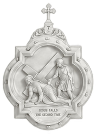 Chapel Wall Plaque Station #7 Statue - 19-inch