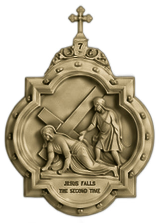 Chapel Wall Plaque Station #7 Statue - 19-inch