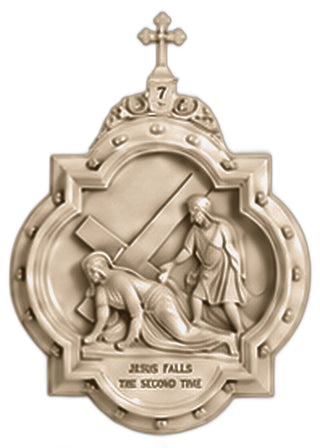 Chapel Wall Plaque Station #7 Statue - 19-inch