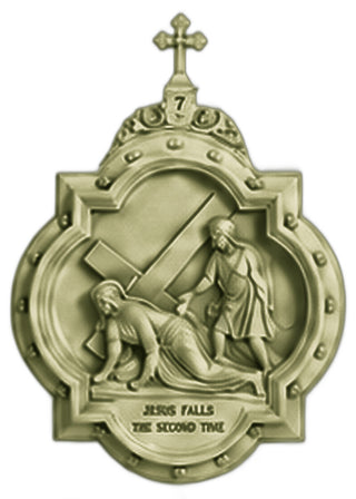 Chapel Wall Plaque Station #7 Statue - 19-inch