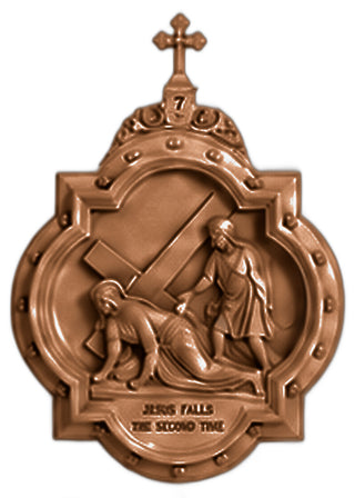 Chapel Wall Plaque Station #7 Statue - 19-inch