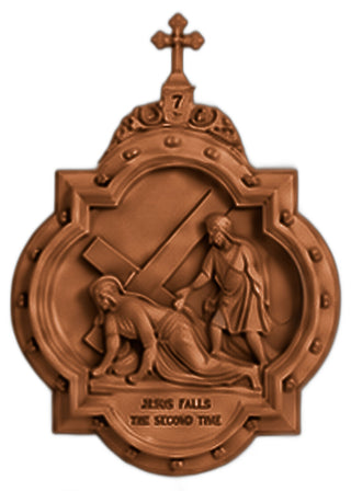 Chapel Wall Plaque Station #7 Statue - 19-inch