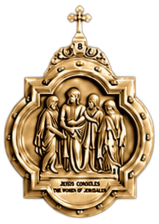 Chapel Wall Plaque Station #8 Statue - 19-inch