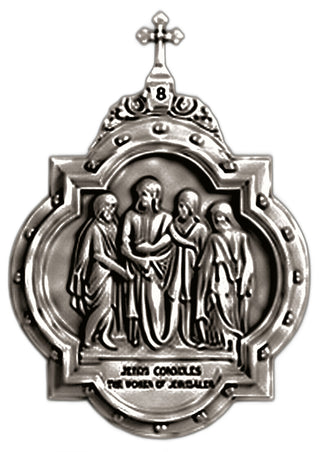 Chapel Wall Plaque Station #8 Statue - 19-inch
