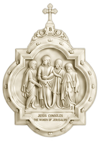 Chapel Wall Plaque Station #8 Statue - 19-inch