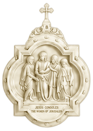 Chapel Wall Plaque Station #8 Statue - 19-inch