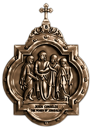 Chapel Wall Plaque Station #8 Statue - 19-inch