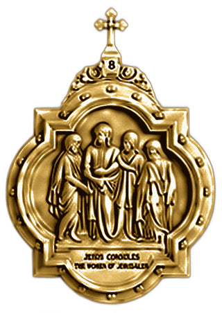 Chapel Wall Plaque Station #8 Statue - 19-inch