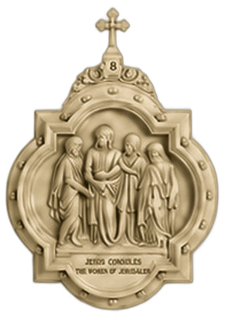 Chapel Wall Plaque Station #8 Statue - 19-inch