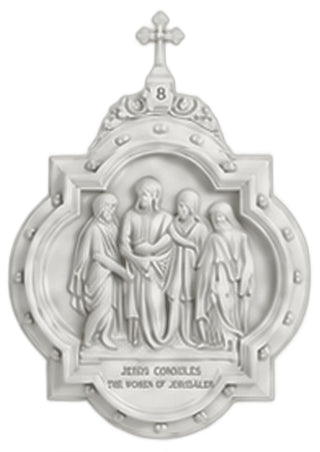 Chapel Wall Plaque Station #8 Statue - 19-inch
