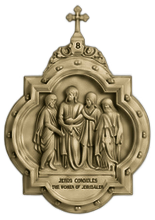 Chapel Wall Plaque Station #8 Statue - 19-inch