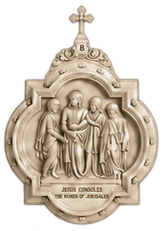 Chapel Wall Plaque Station #8 Statue - 19-inch