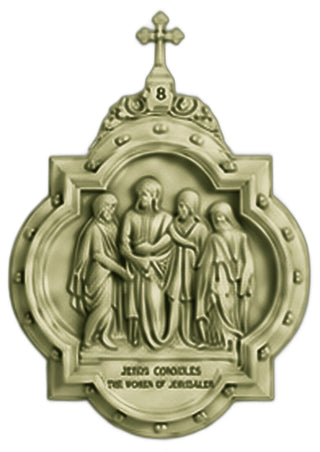 Chapel Wall Plaque Station #8 Statue - 19-inch