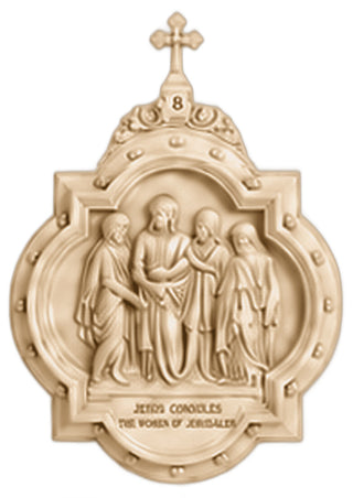 Chapel Wall Plaque Station #8 Statue - 19-inch